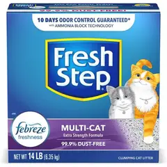 FRESH STEP - Multicat Febreze Control Olores Aglomerante 14 Lb