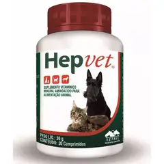 HOLLIDAY - Hepvet Ayuda Metabolismo Perros Gatos 30 Comprimidos