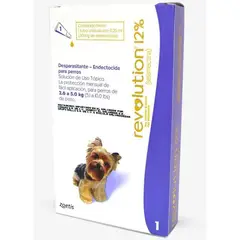 HOLLIDAY - Revolution Perros Pipeta Pulgas Garrapatas Sarna 12% 0,25ml