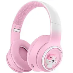 ONE PIXEL - Audifonos Diadema Bluetooth Figura Gatito Ajustable Musica AKZ-08 Rs