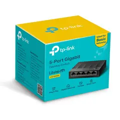 TP LINK - Switch TPLINK Gigabit de escritorio de 5 puertos, 10/100 /1000