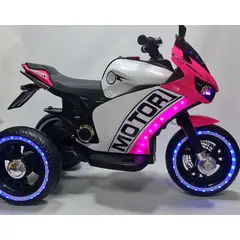 GENERICO - Moto Infantil Eléctrica Batería Bebe Niños 1 a 7 Años Montable ROSADA