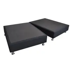 DORMIPUFF - Base Cama Dividida Negro Cencilla 100190cm sas