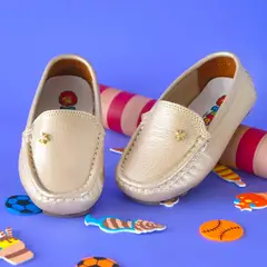PAPOS - Mocasines para Niñas Golosina Dorado - Dorado