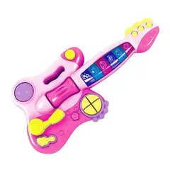 KIDSHOP - Guitarra Eléctrica De Juguete Niños ROSA He0502