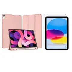 GENERICO - Forro smart case con soporte de lapiz + vidrio ipad 10 generación 10.9