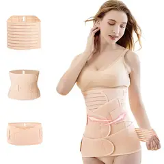 GENERICO - Faja Moldeadora 3 en 1 Postparto - Beige M