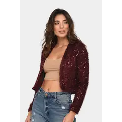 RAGGED - Chaqueta brillo Rojo oscuro