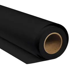GENERICO - Fondo papel sinfin rollo para estudio 11m x 270cm negro jet