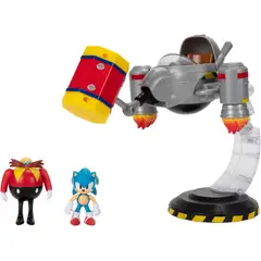 JAKKS PACIFIC - Figura De Acción Sonic EggMan Set De Batalla Egg Mobile