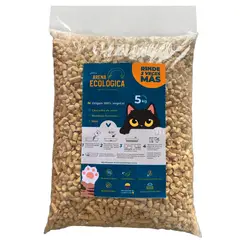 GENERICO - Arena Ecológica para Gatos 5 kg - Pellets Premium ARECO