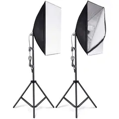 GENERICO - Kit softbox 5500k 900w iluminacion continua tripode bombillo