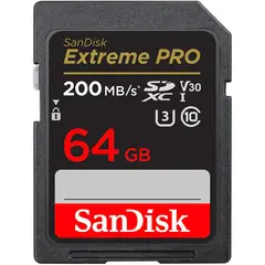 SANDISK - Extreme PRO 64GB SDXC UHS-I Transferencia Rápida y Máximo Rendimiento Profesional
