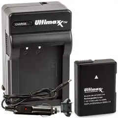 XIT PHOTO - Para nikon d3100 3200 3300 5100 5200 5300 cargador + bateria en-el14a