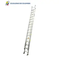 ESCALERAS DE COLOMBIA - Escalera Certificada Tipo Extensión En Aluminio De 20 Pasos / 10.0 Mts 136kg