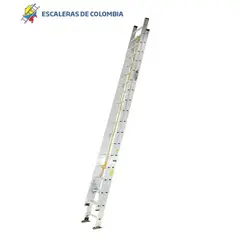ESCALERAS DE COLOMBIA - Escalera Certificada Tipo Extensión En Aluminio De 20 Pasos / 11.0 Mts 136kg
