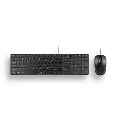 GENIUS - Combo teclado Mouse SlimStar C126 Alambrico USB Negro