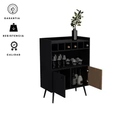 EKONOMODO COLOMBIA - Mueble De Bar Dos Puertas Ness Wengue Lenno