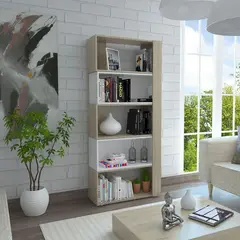 RTA MUEBLES - Biblioteca beijing rovere+blanco blr 1854