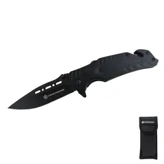 FITNICS - Cuchillo Navaja Tactica Caza Supervivencia Camping - Negro