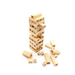 MIELTECH - Torre Jenga yenga 54 Bloques Dados Madera Niños Adultos