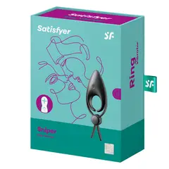 GENERICO - Anillo Vibrador Para Pene Satisfyer Sniper Color Negro