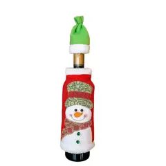 VOYPRE - Cubre Botellas De Vino Diseño Navideño Hombre de Nieve Gorro Figuras