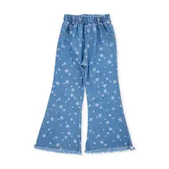 BABY PLANET - Pantalón Azul En Denim Y Bota Desflecada Para Bebé Niña