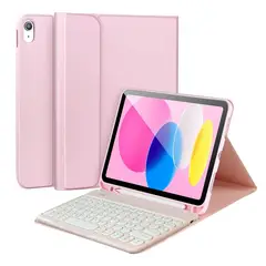 LINKON - Forro Smart Case Con Teclado Para Ipad Bluetooh - Rosa - 10.9".-