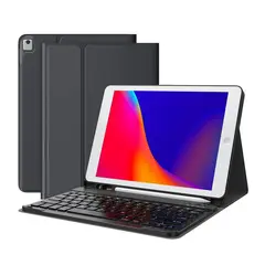 LINKON - Forro Smart Case Con Teclado Para Ipad Bluetooh - Negro - 10.2"-
