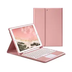 LINKON - Forro Smart Case Teclado Bluetooh Touch Pad Ipad - Rosa - 10,9".-