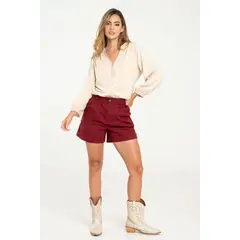 RAGGED - Short cusco Rojo vino