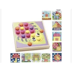 GENERICO - Rompecabezas 3D Montessori Madera 10 plantillas Niños