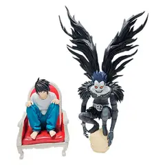 GENERICO - Set Pareja Figuras Shinigami Ryuk L Death Note 30cm muñeco