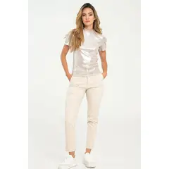 RAGGED - Pantalon tobillero dril Beige claro