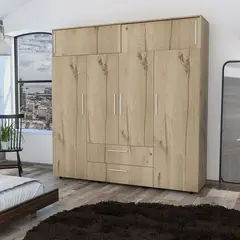 RTA MUEBLES - Armario Luque duna/blanco ald 5883