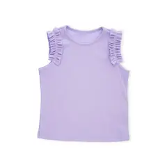 BABY PLANET - Camiseta Morada Manga Sisa En Boleros Para Bebé Niña Baby Planet.-