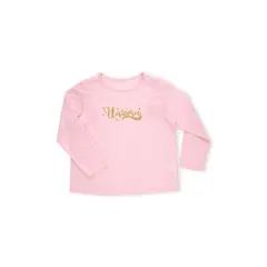 BABY PLANET - Camiseta Rosada Manga Larga Y Estampada Para Bebé Niña