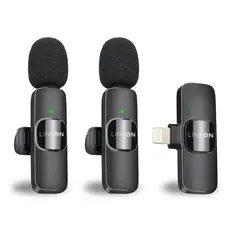 LINKON - Microfono Inalambrico Solapa 2x1 Iphone Tipo C - Negro-