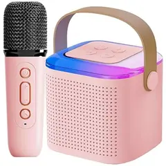 ONE PIXEL - Kit Parlante Y Micrófono Karaoke Para Niños Bluetooth Led