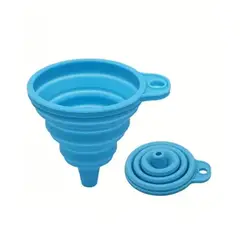 GENERICO - Embudo De Cocina Plegable De Silicona Azul