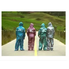 GENERICO - Impermeable Motociclista Ciclista Capucha Reflectivo Botas TALLA L