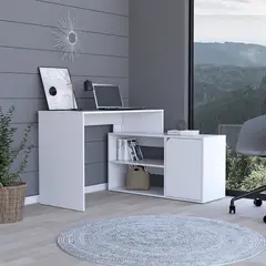 RTA MUEBLES - Escritorio esquinero renne Blanco elb 7983