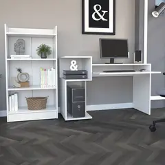 RTA MUEBLES - Combo escritorio atlanter blanco marquez clb 8818