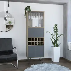 RTA MUEBLES - Bar vassel alto miel/plomo bmp 4531