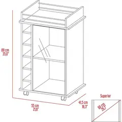 RTA MUEBLES - Dukat carrito bar blanco nvdo blb 6543 RTA