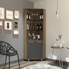 RTA MUEBLES - Bar alto carmenere miel+plomo bmp 4464