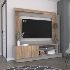 RTA MUEBLES - Centro de entretenimiento doha tv 55" Miel+Taupe CTL 8880