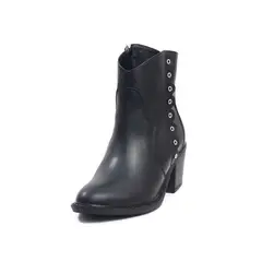HERS - Botin Mujer Cuero Negro Abba