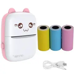 GENERICO - Mini Impresora Térmica Portátil Inalámbrico Color Rosa.